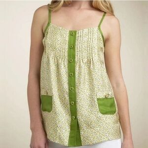 Juicy Couture Green Beano Soft Woven Silk Tank ASO Gabriella Montez Sz 10